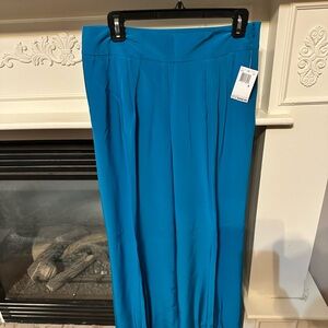 Trina Turk Teal Blue Wide Leg Pant